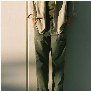 imogene + willie Blake military pant army green side leg utility cargo size 32